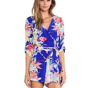 Yumi Kim Liz Silk Romper in Zean Floral